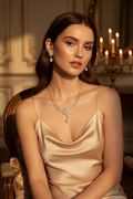 Crystal Flower Necklace Set