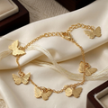 Golden Butterfly Charm Bracelet – Women's Alloy Jewelry