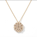 Gold Plated 4 Leaf Clover Heart Necklace